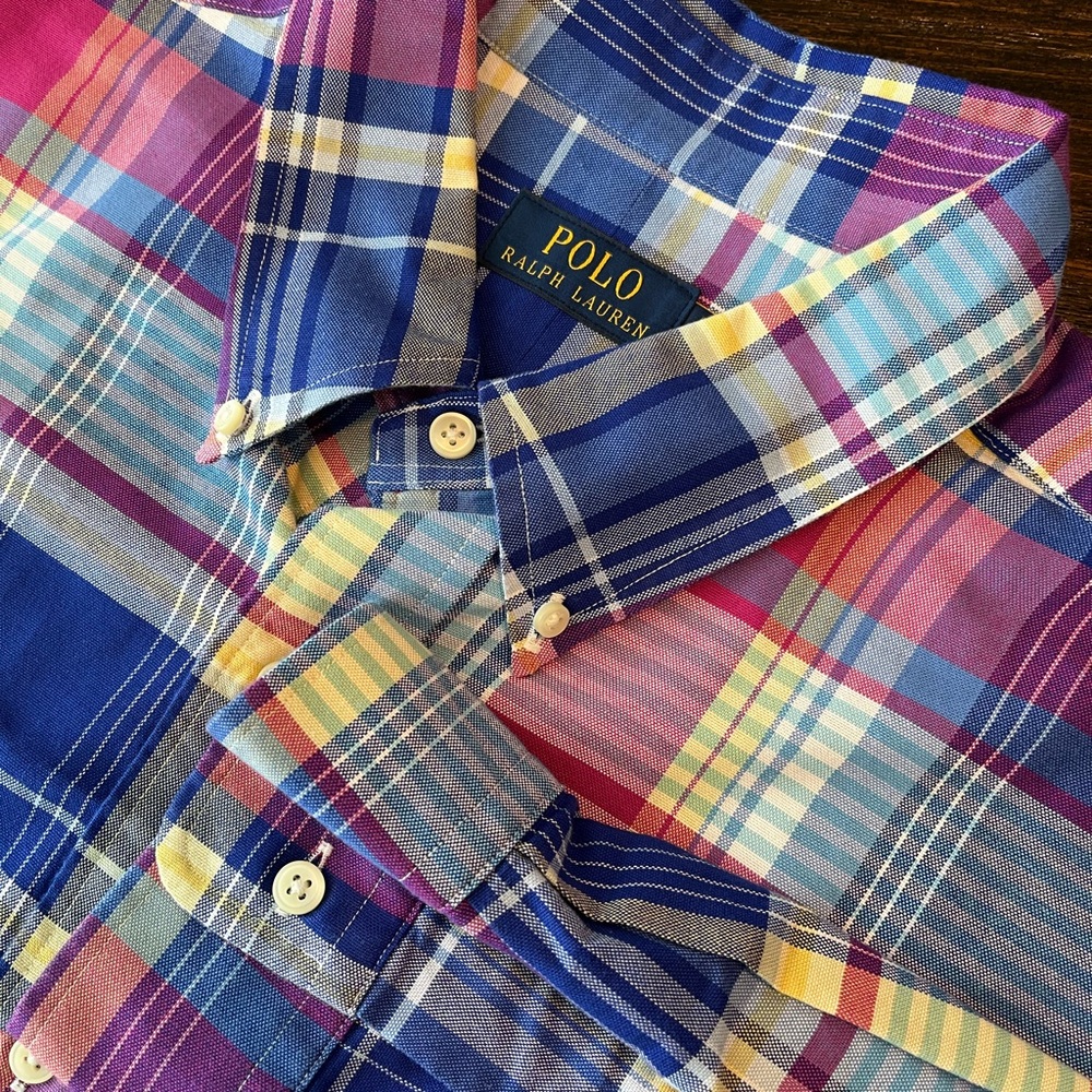 Polo by Ralph‎ Lauren Men's Vibrant Oxford Plaid Shirt | 2XB